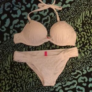 NWOT Victoria’s Secret white Lace Bikini 36A/Small